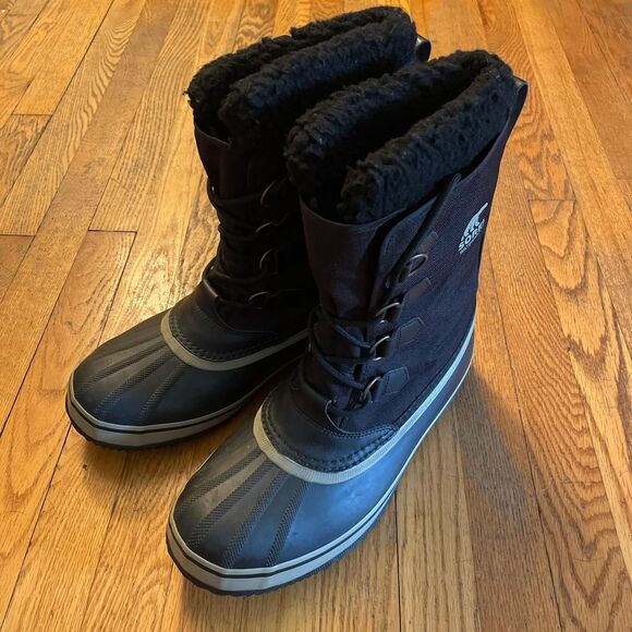 sorel 1964 pac nylon insulated waterproof black and white boot mens size 12 - Picture 4 of 8